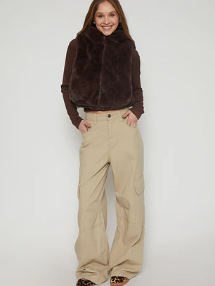 Pantalón Cargo Mujer Beige Familyshop