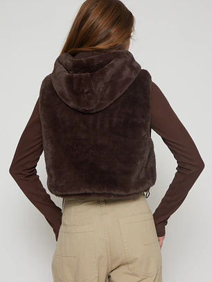 Chaqueta Piel Mujer Café Familyshop