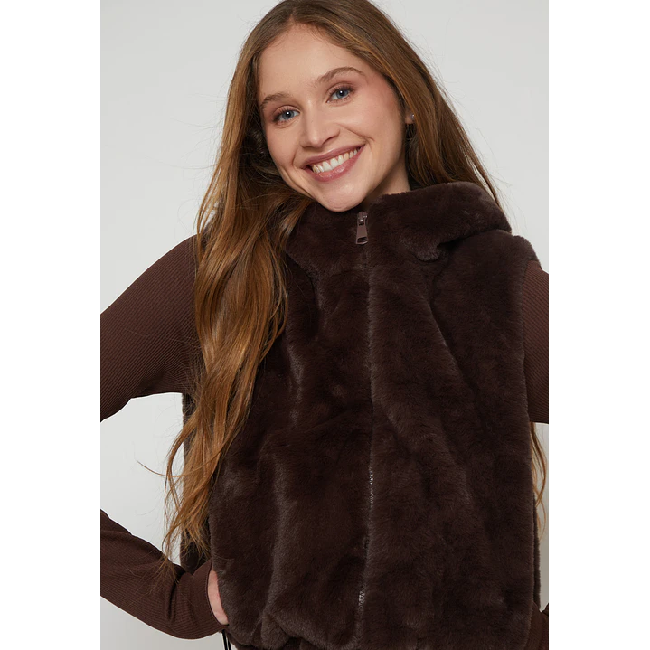 Chaqueta Piel Mujer Café Familyshop 3