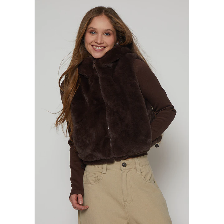 Chaqueta Piel Mujer Café Familyshop 1