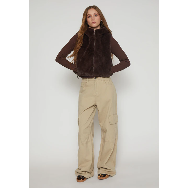 Chaqueta Piel Mujer Café Familyshop 4