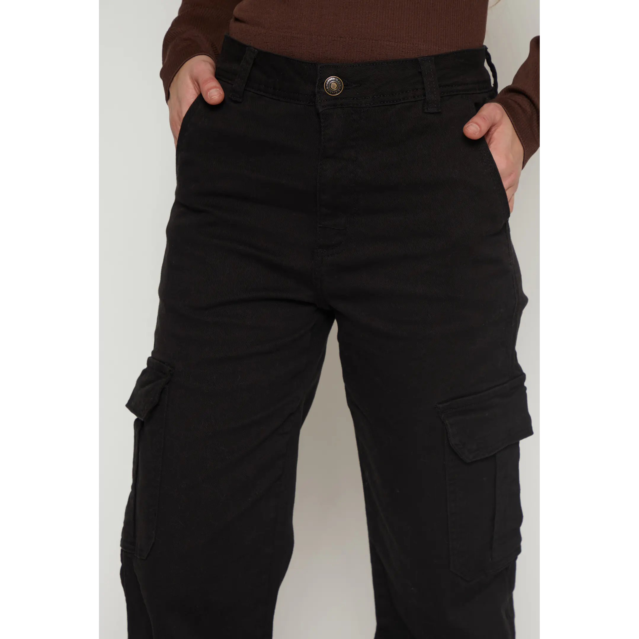 Pantalón Wide Leg Mujer Negro Familyshop 3