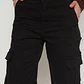 Pantalón Wide Leg Mujer Negro Familyshop - Miniatura 3