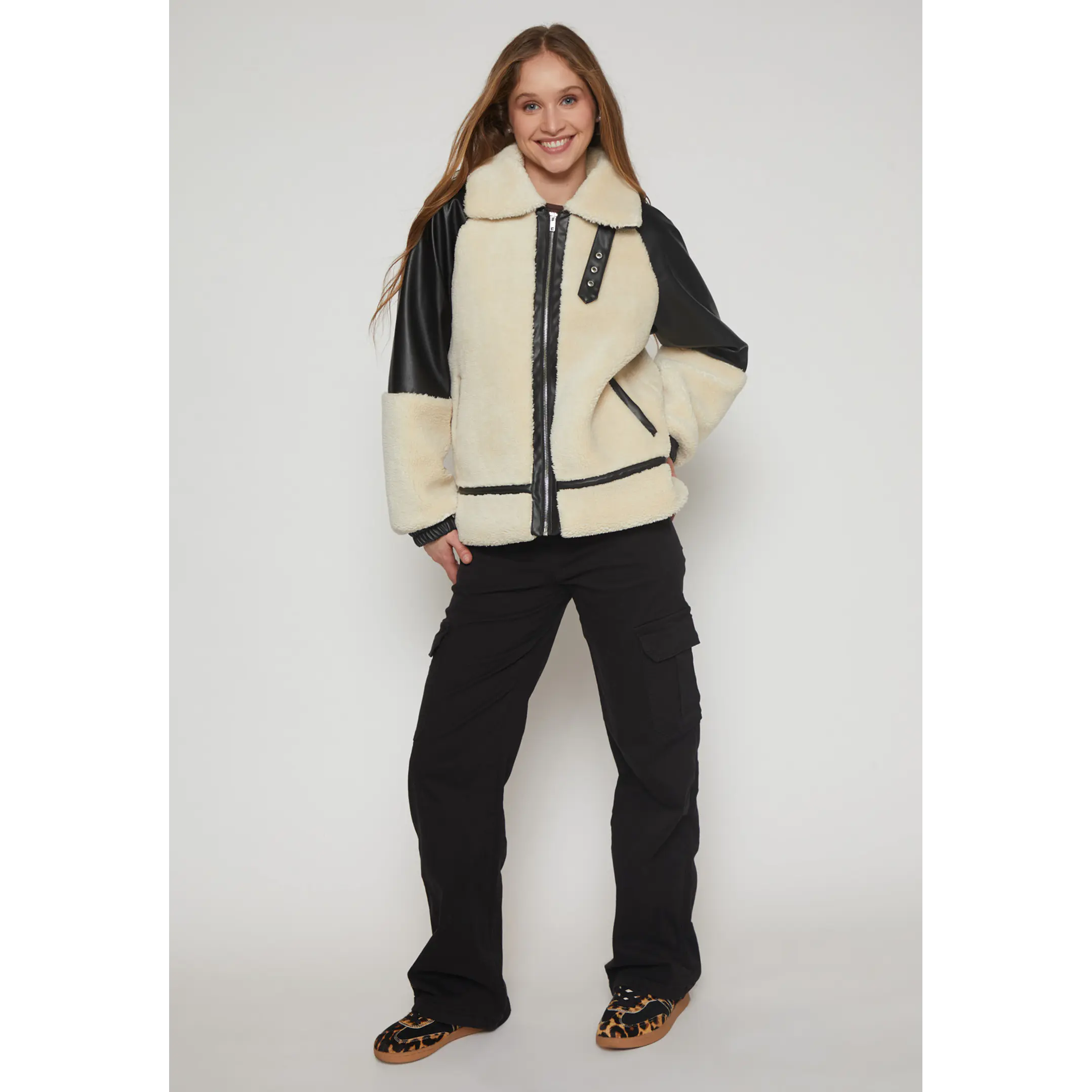 Pantalón Wide Leg Mujer Negro Familyshop 4