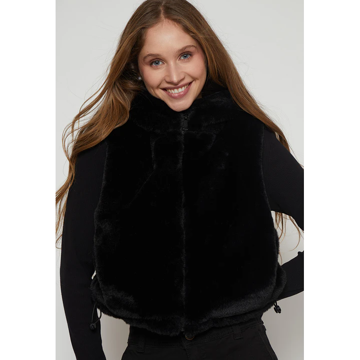 Chaqueta Piel Mujer Negro Familyshop 2