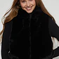 Chaqueta Piel Mujer Negro Familyshop - Miniatura 2