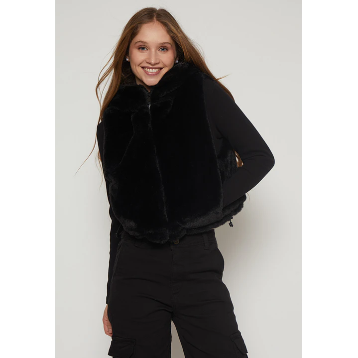 Chaqueta Piel Mujer Negro Familyshop 1
