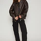 Chaqueta Efecto Piel Mujer Café Familyshop - Miniatura 4