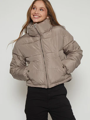 Parka Puffa Mujer Beige Familyshop