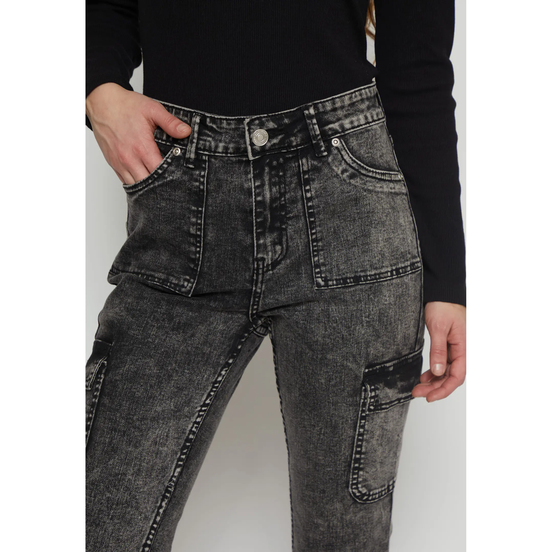 Jeans Flare Mujer Gris Familyshop 3