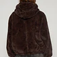Chaqueta Piel Gorro Mujer Café Familyshop - Miniatura 2