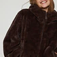 Chaqueta Piel Gorro Mujer Café Familyshop - Miniatura 3