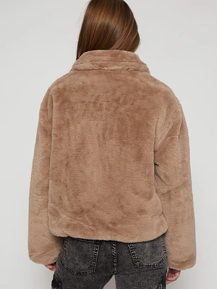 Chaqueta Piel Mujer Beige Familyshop