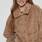 Chaqueta Piel Mujer Beige Familyshop - Miniatura 3