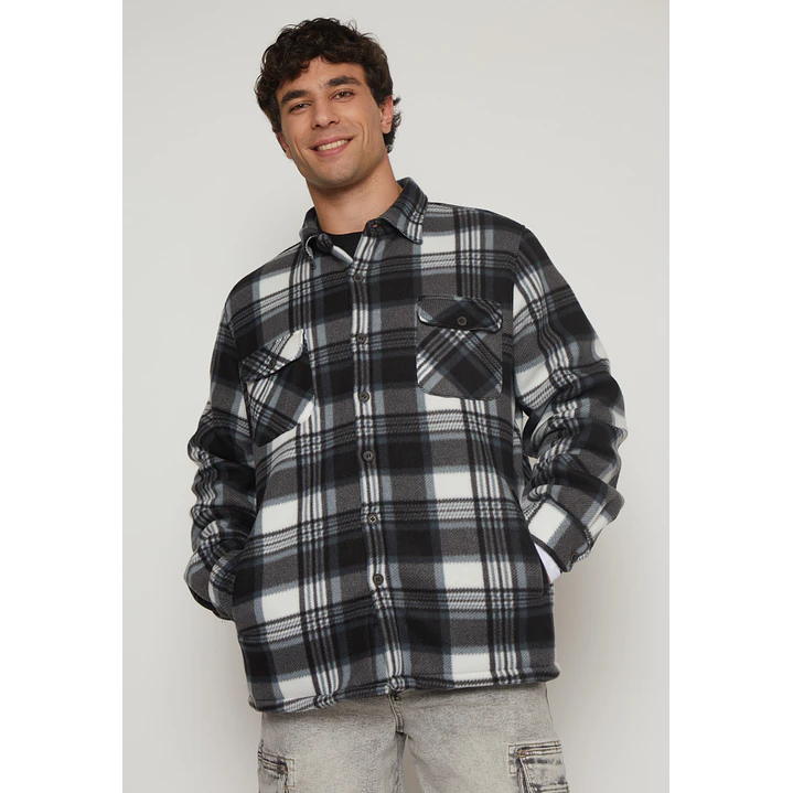 Chaqueta Escocesa Franela Hombre Azul Familyshop 1