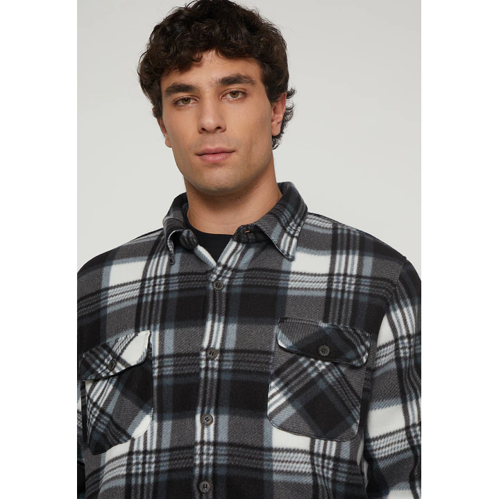 Chaqueta Escocesa Franela Hombre Azul Familyshop 3