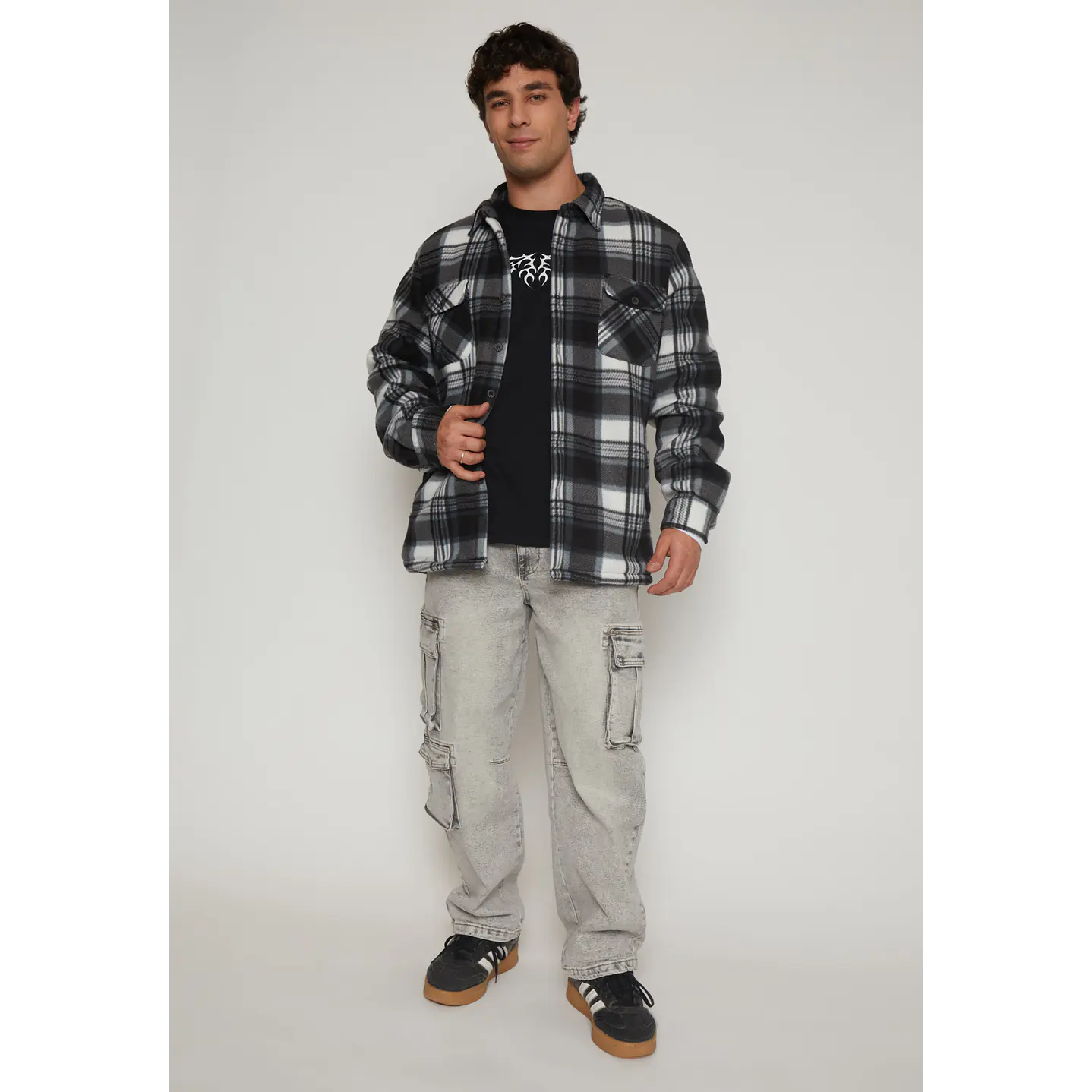 Chaqueta Escocesa Franela Hombre Azul Familyshop 4