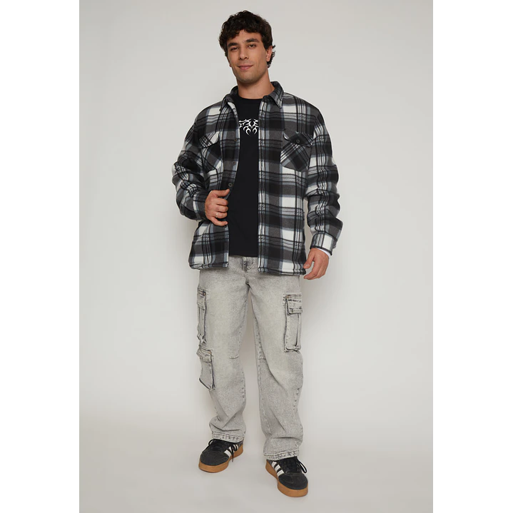 Chaqueta Escocesa Franela Hombre Azul Familyshop 4