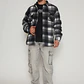 Chaqueta Escocesa Franela Hombre Azul Familyshop - Miniatura 4