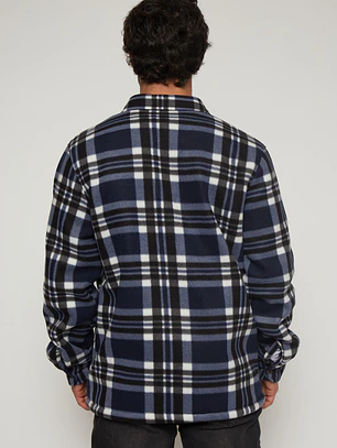 Chaqueta Escocesa Franela Hombre Azul Familyshop