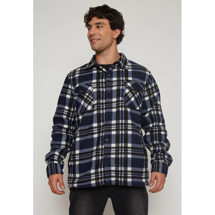 Chaqueta Escocesa Franela Hombre Azul Familyshop 1