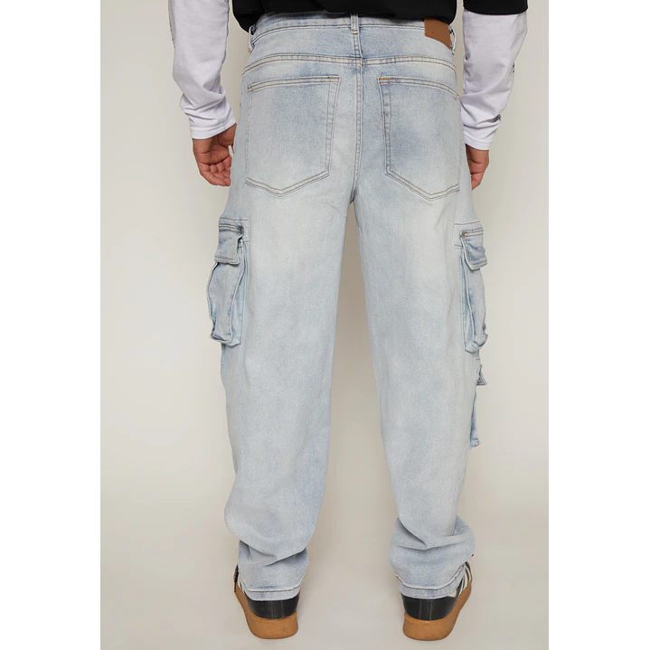 Jeans Cargo Hombre Azul Familyshop 2