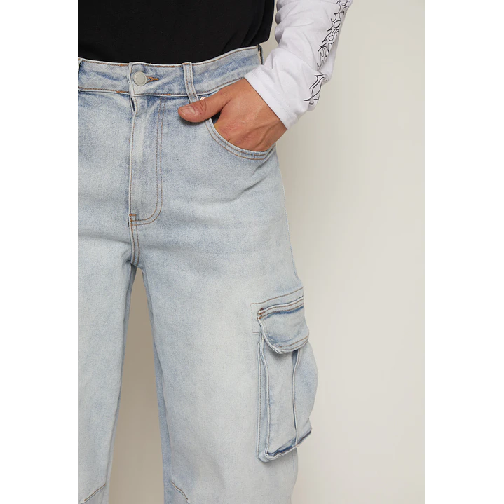 Jeans Cargo Hombre Azul Familyshop 3