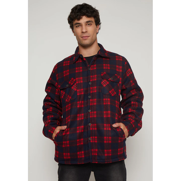 Chaqueta Escocesa Franela Hombre Rojo Familyshop 1