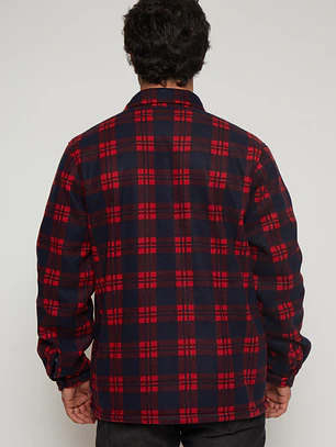 Chaqueta Escocesa Franela Hombre Rojo Familyshop