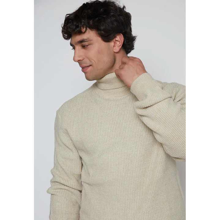 Sweater Cuello Alto Hombre Beige Familyshop 3