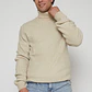 Sweater Cuello Alto Hombre Beige Familyshop - Miniatura 1