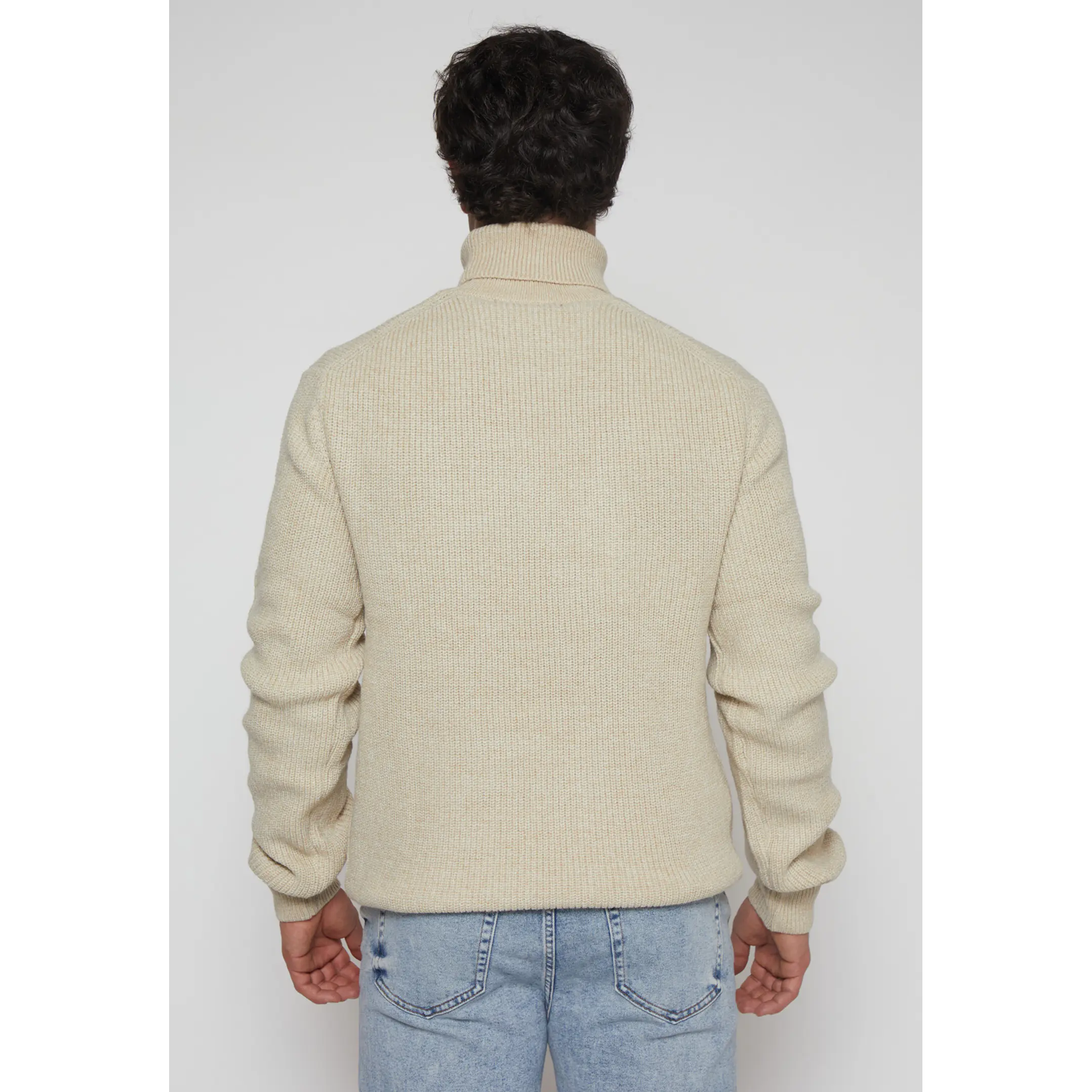 Sweater Cuello Alto Hombre Beige Familyshop 2