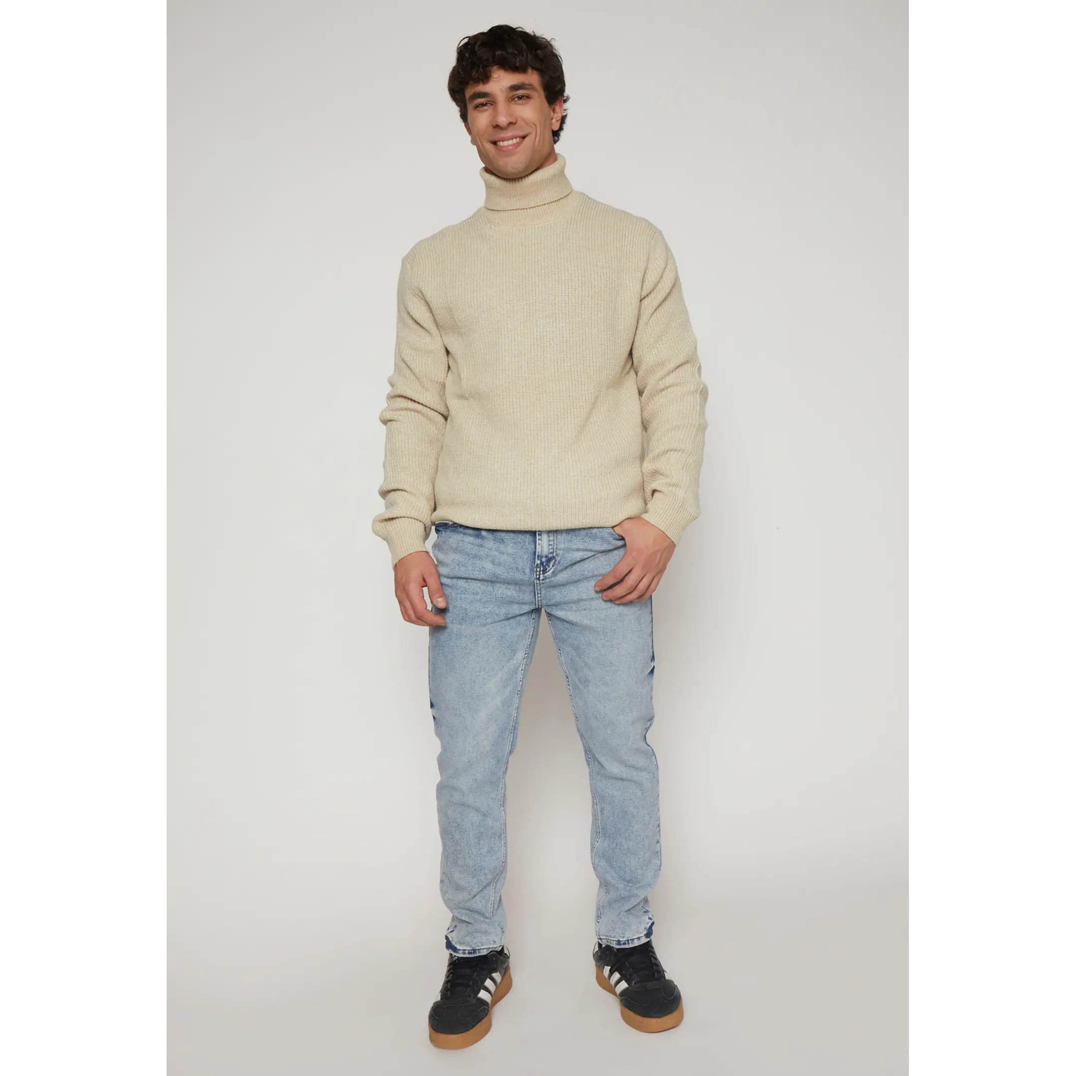 Sweater Cuello Alto Hombre Beige Familyshop 4