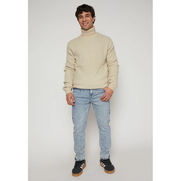 Sweater Cuello Alto Hombre Beige Familyshop 4