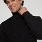 Sweater Cuello Alto Hombre Negro Familyshop - Miniatura 3