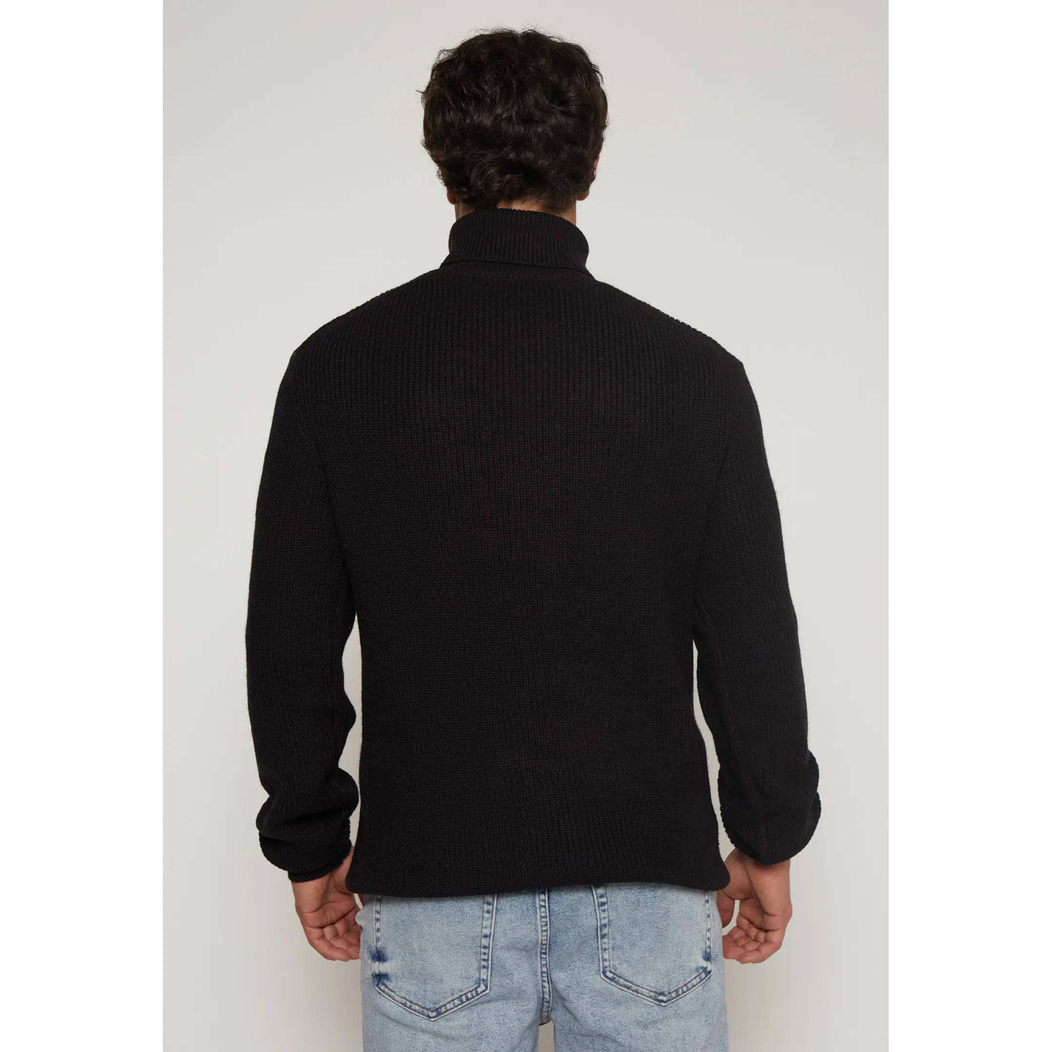 Sweater Cuello Alto Hombre Negro Familyshop 2