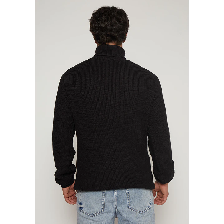 Sweater Cuello Alto Hombre Negro Familyshop 2