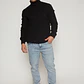 Sweater Cuello Alto Hombre Negro Familyshop - Miniatura 4