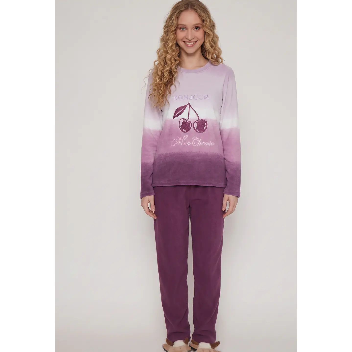 Pijama Polar Mujer Morado Familyshop 1