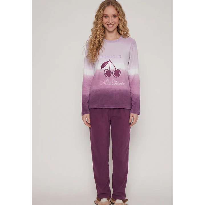 Pijama Polar Mujer Morado Familyshop 1