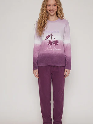 Pijama Polar Mujer Morado Familyshop