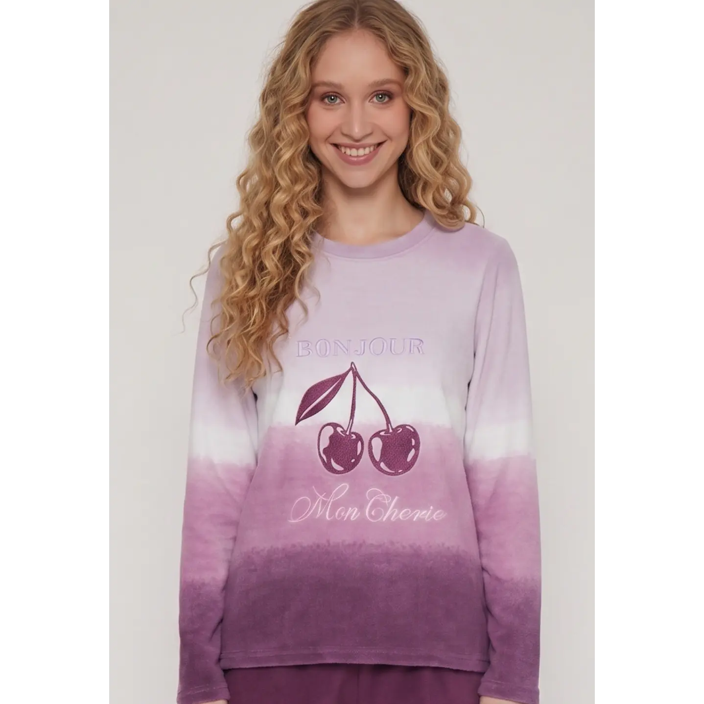 Pijama Polar Mujer Morado Familyshop 3