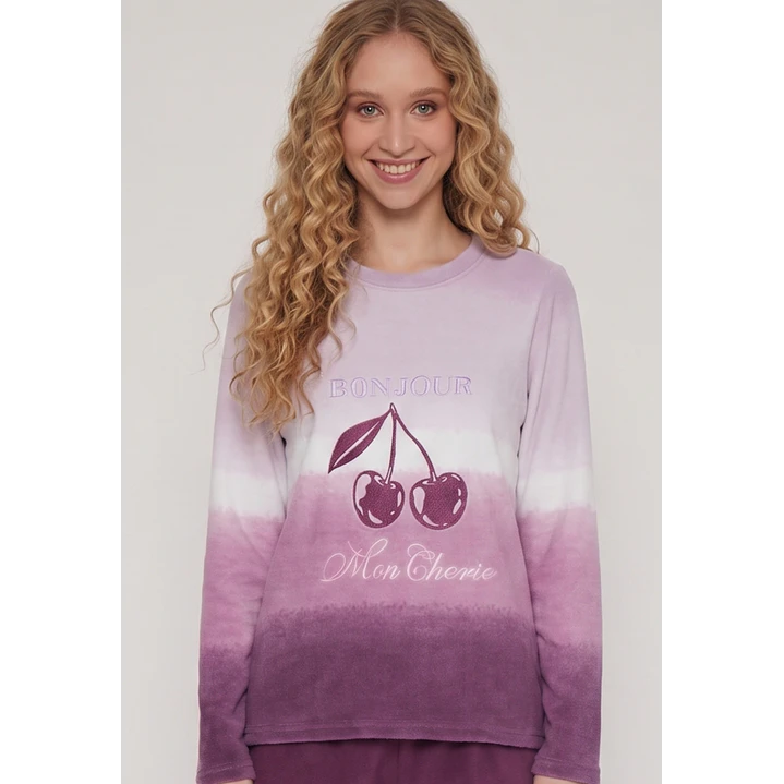 Pijama Polar Mujer Morado Familyshop 3