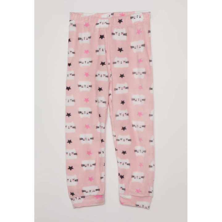 Pijama Polar Niña Rosado Palo Familyshop 4