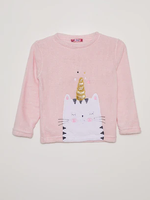 Pijama Polar Niña Rosado Palo Familyshop