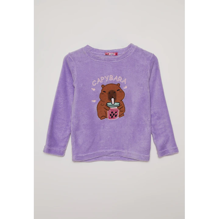 Pijama Polar Niña Morado Familyshop 1
