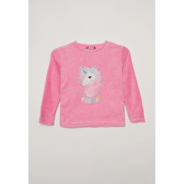 Pijama Polar Niña Rosado Familyshop 1