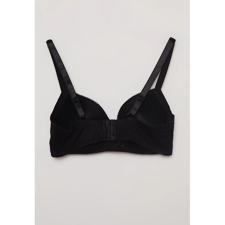 Sosten Padding Microfibra Encaje Negro Familyshop 2