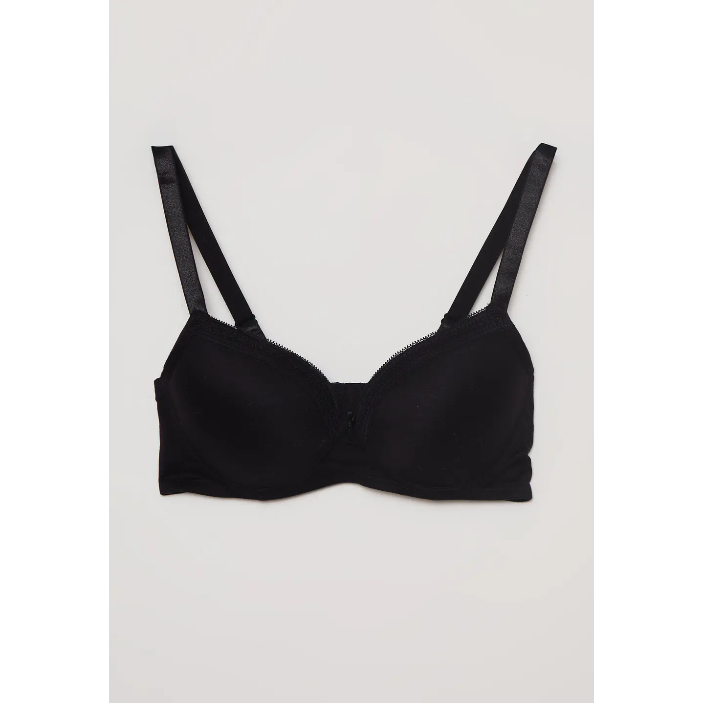 Sostén Padding Microfibra Encaje Negro Familyshop 1