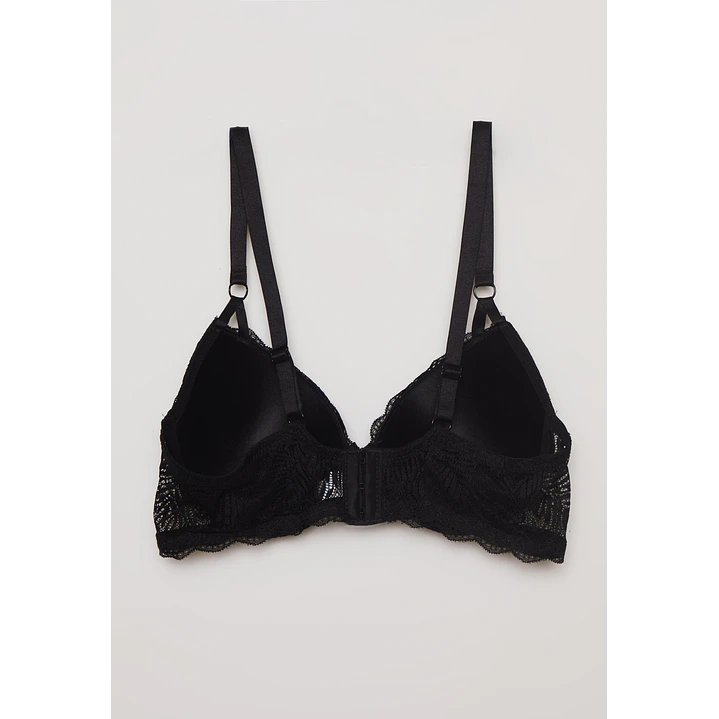 Sosten Padding Mujer Encaje Negro Familyshop 2